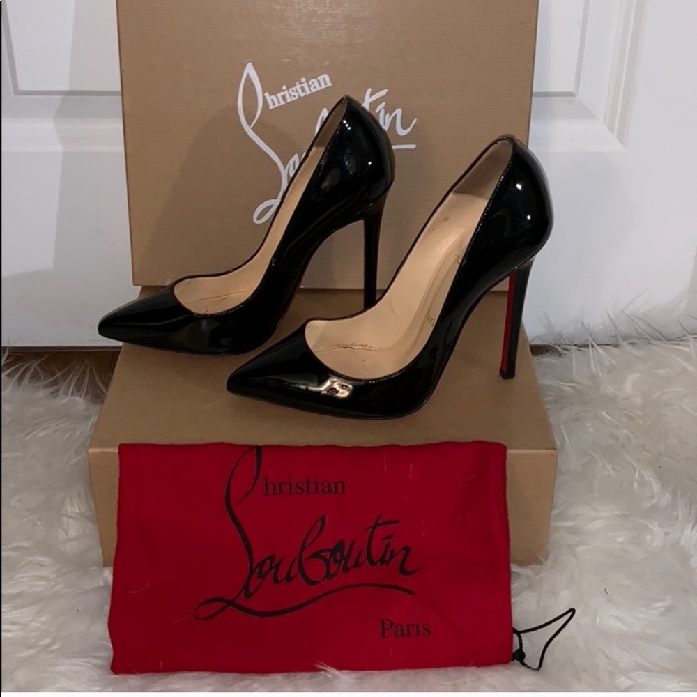 Christian Louboutin pigalle 120 patent calf blk 37
